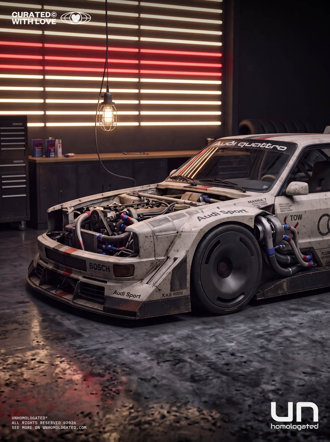 Audi quattro plate, nightservice