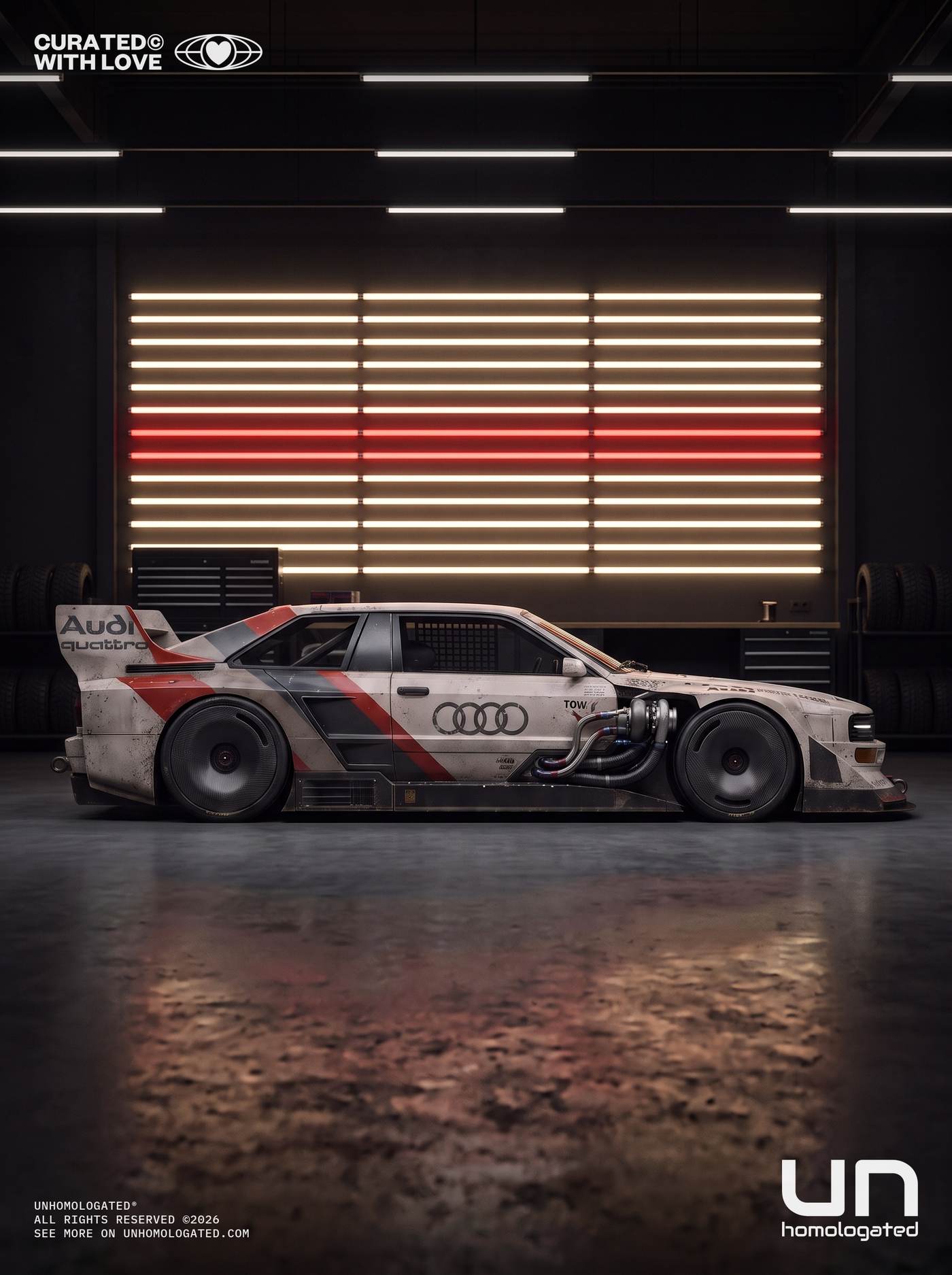 Audi quattro plate, nightservice
