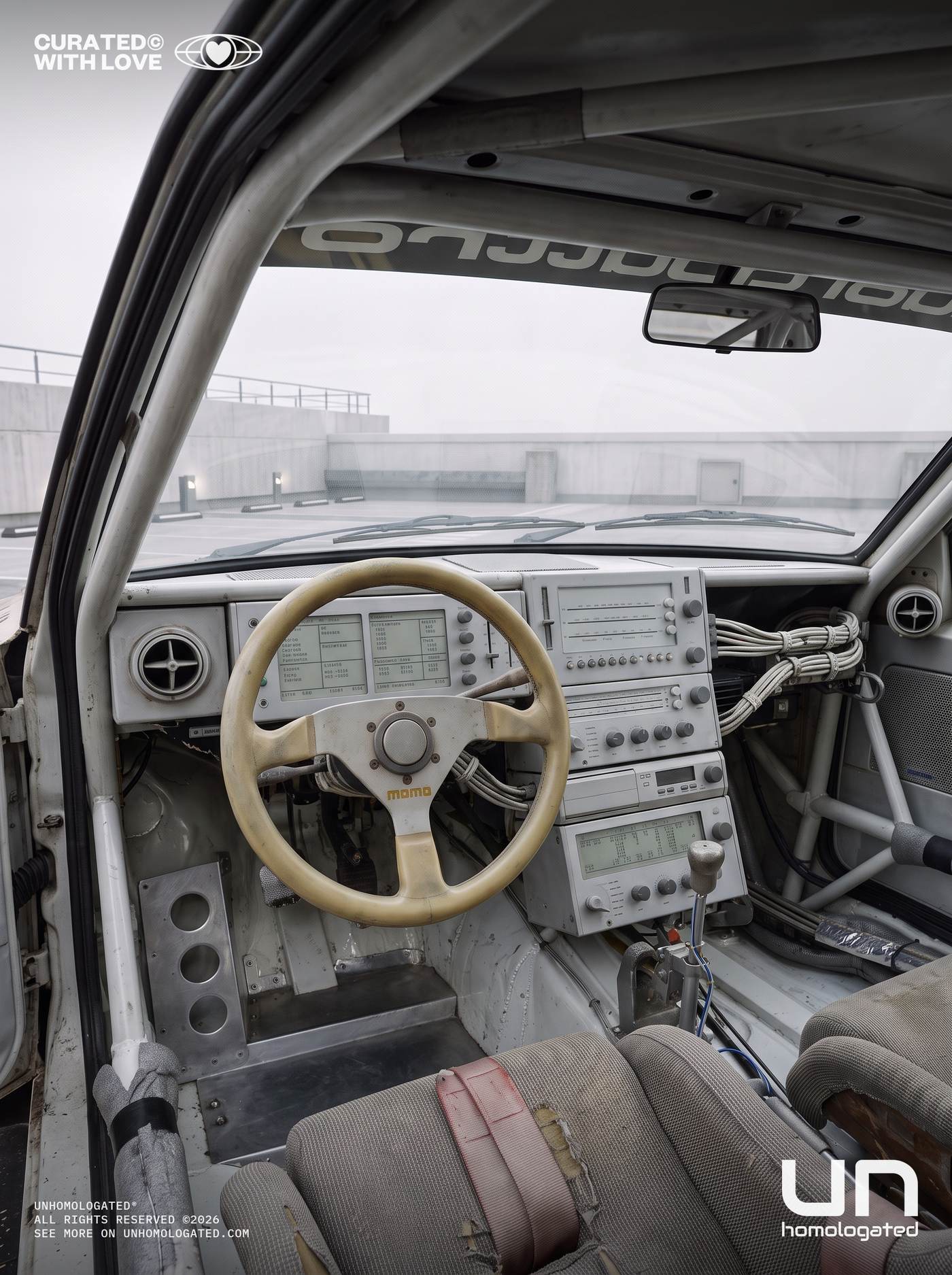 Audi quattro plate, parking deck