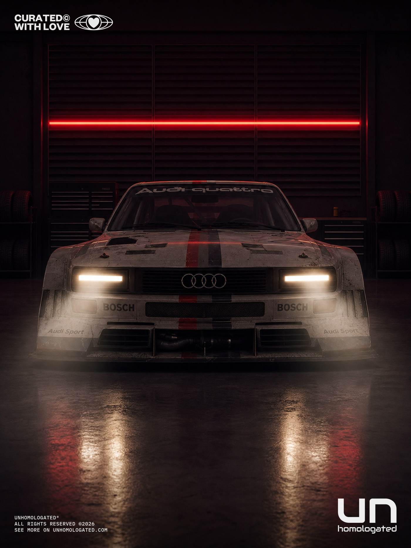 Audi quattro plate, nightservice