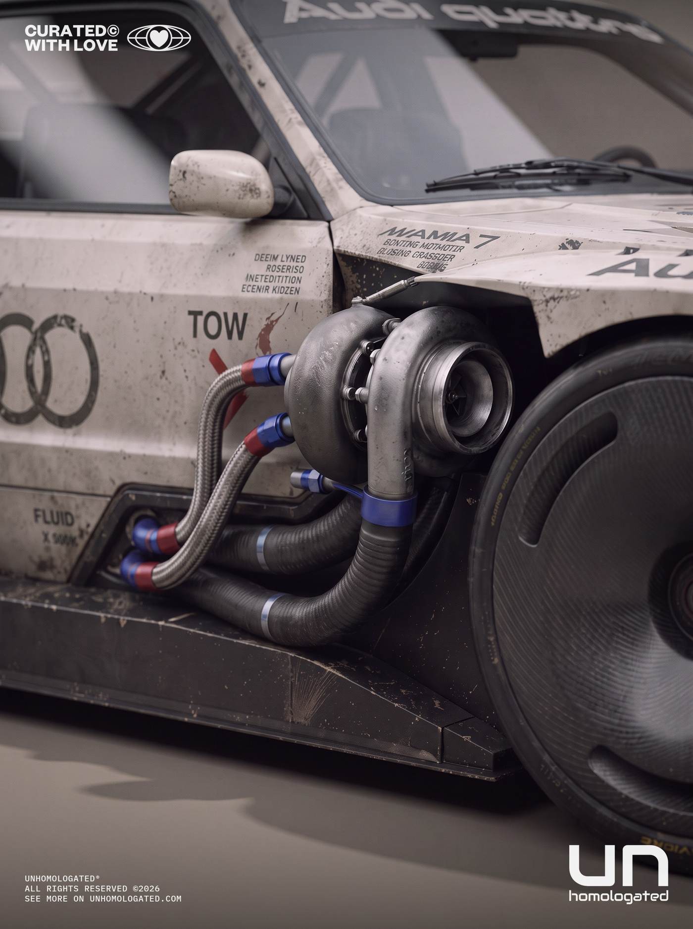 Audi quattro plate, werkskatalog