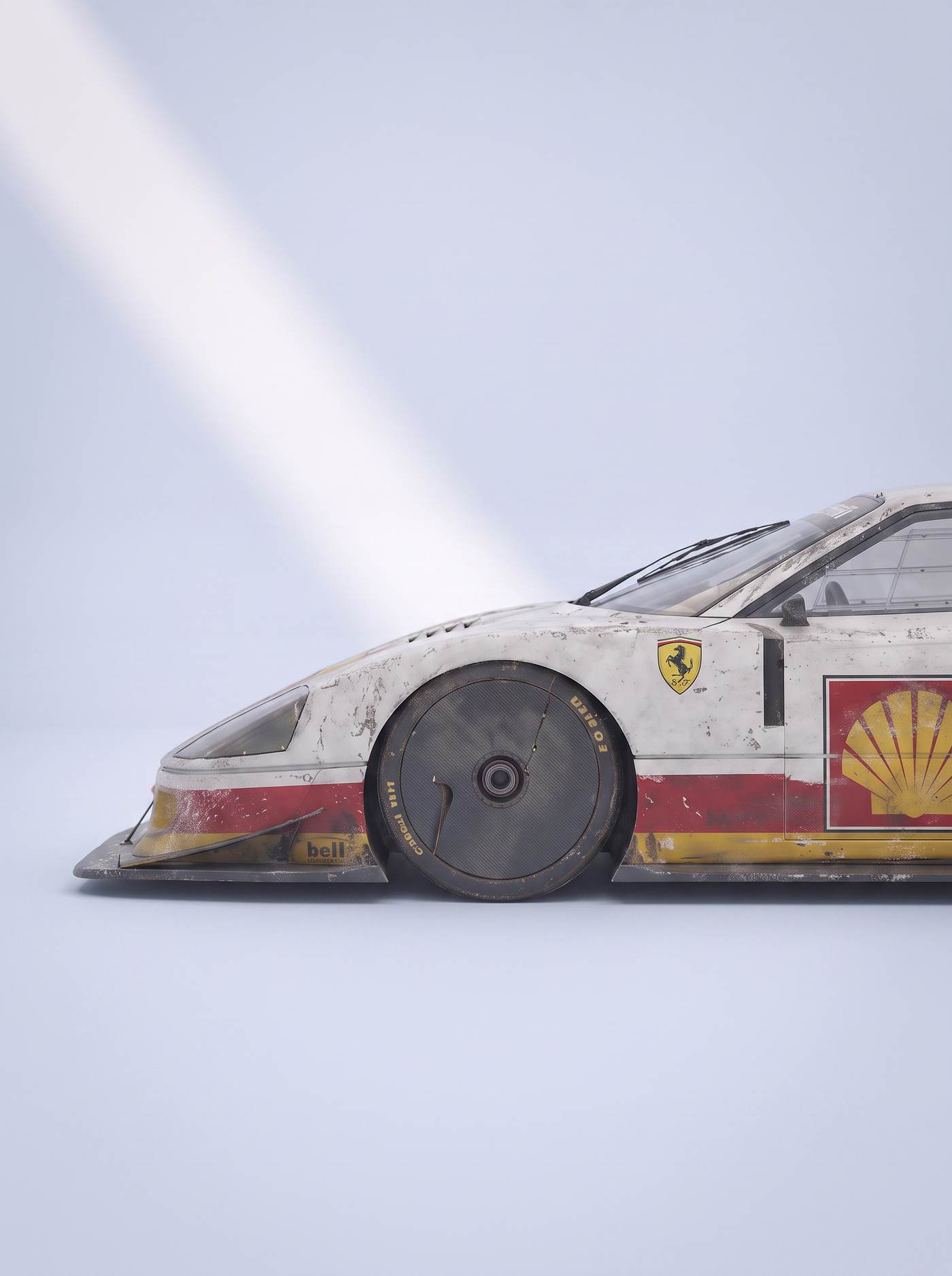 Ferrari F40 plate, card 04 fahrwerk