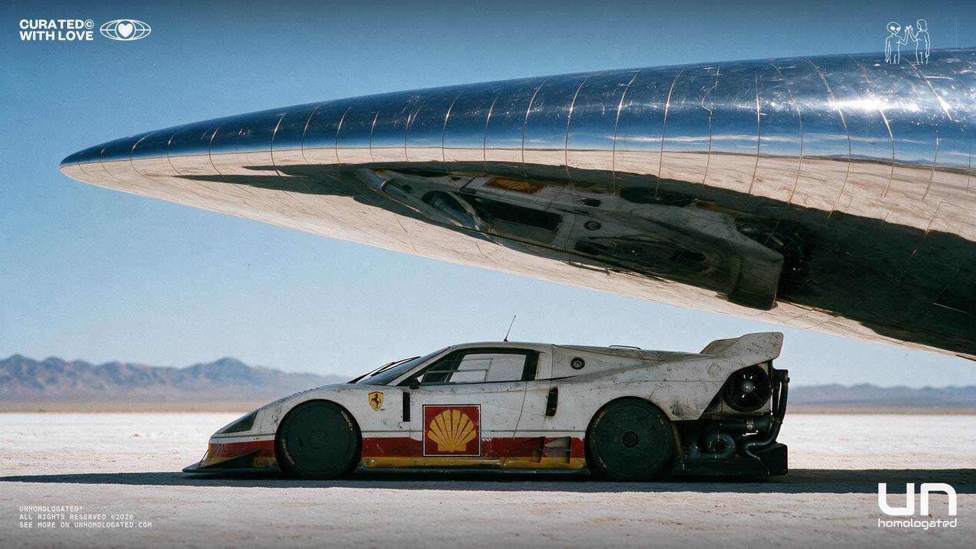 Ferrari F40 plate, the encounter