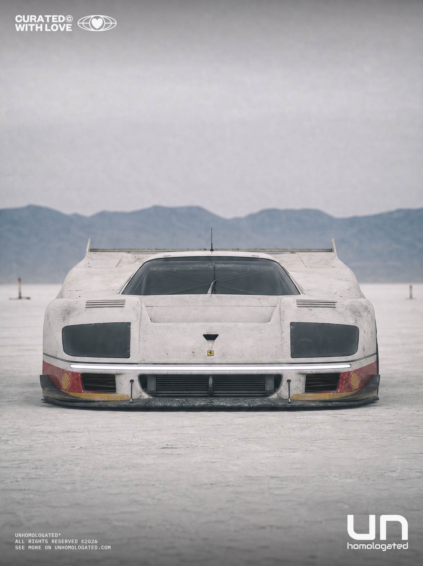 Ferrari F40 plate, boneville
