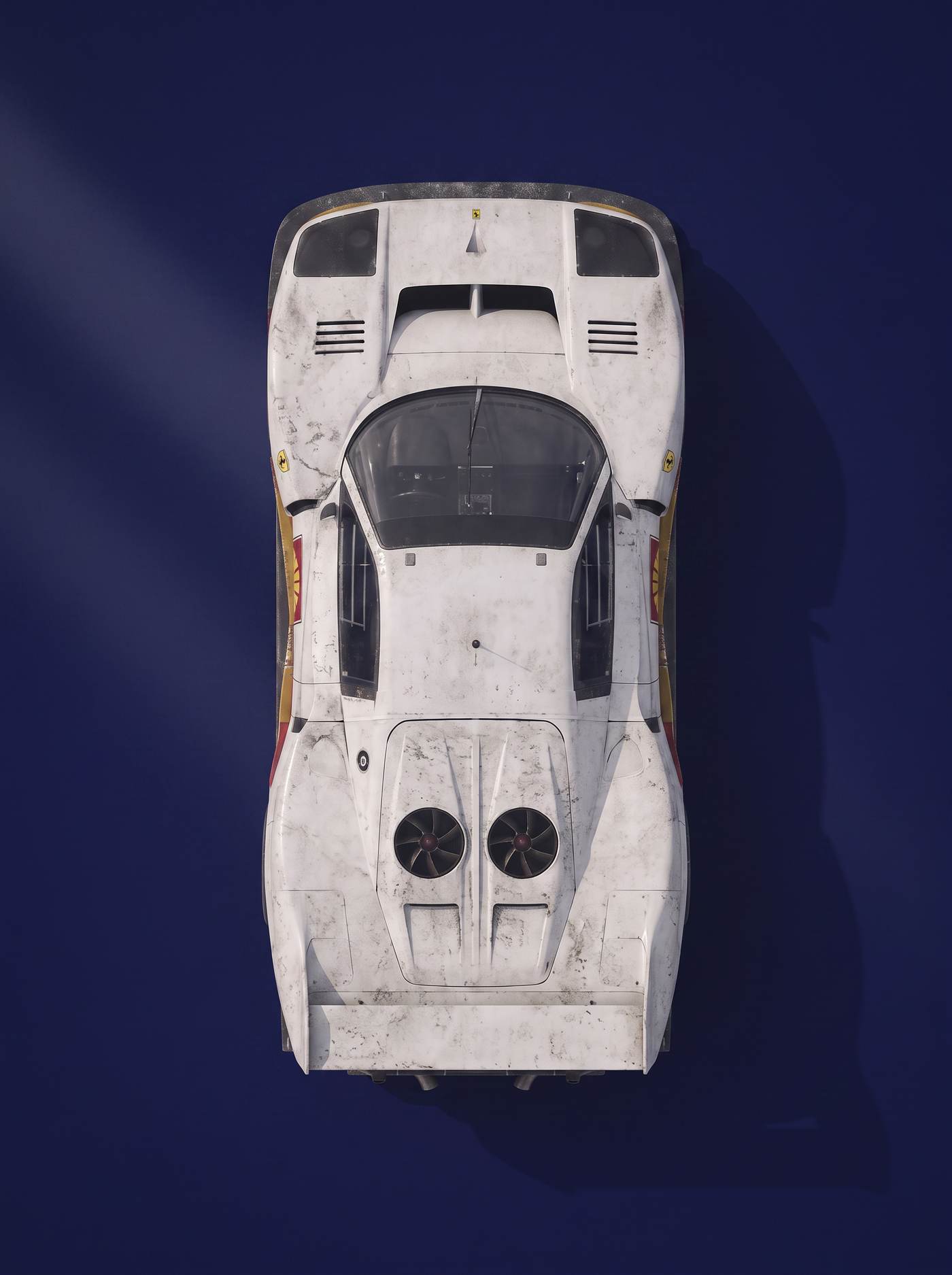 Ferrari F40 plate, card 07 draufsicht