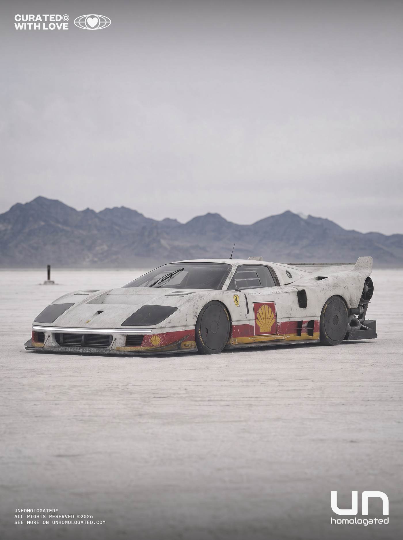 Ferrari F40 plate, boneville