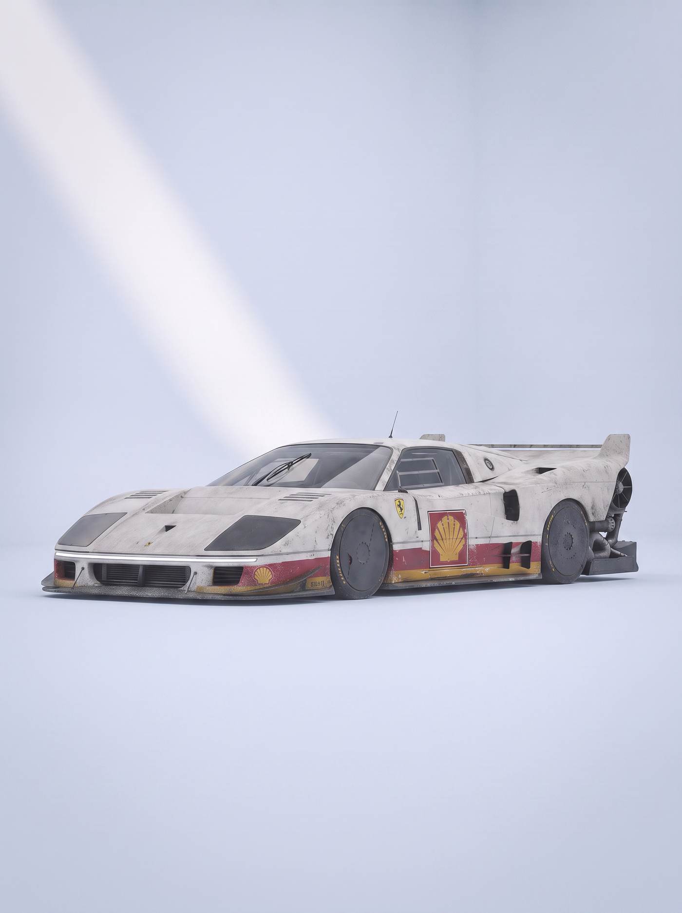 Ferrari F40 plate, card 02 dreiviertel