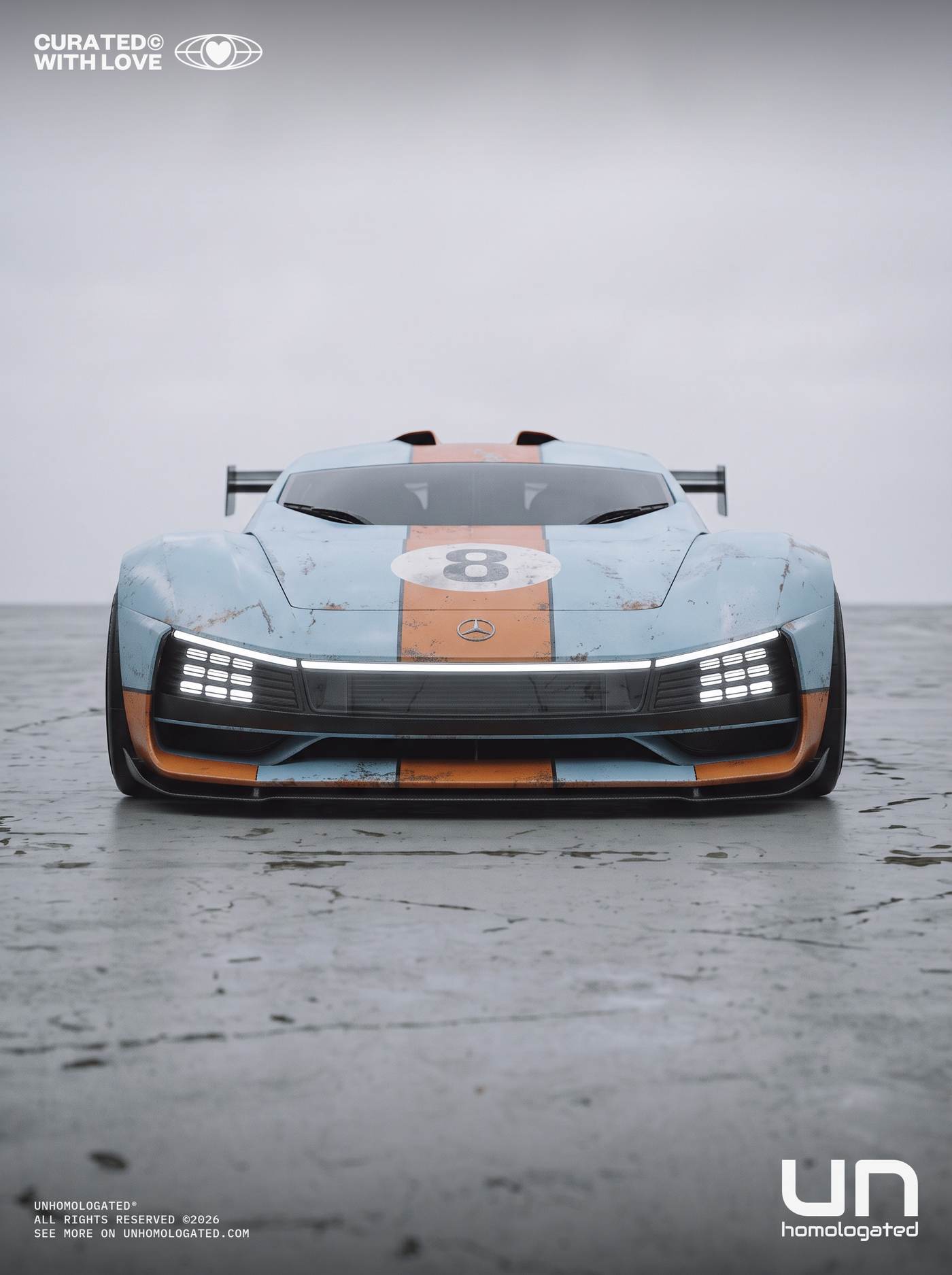 Mercedes C111 EVO plate, testhalle
