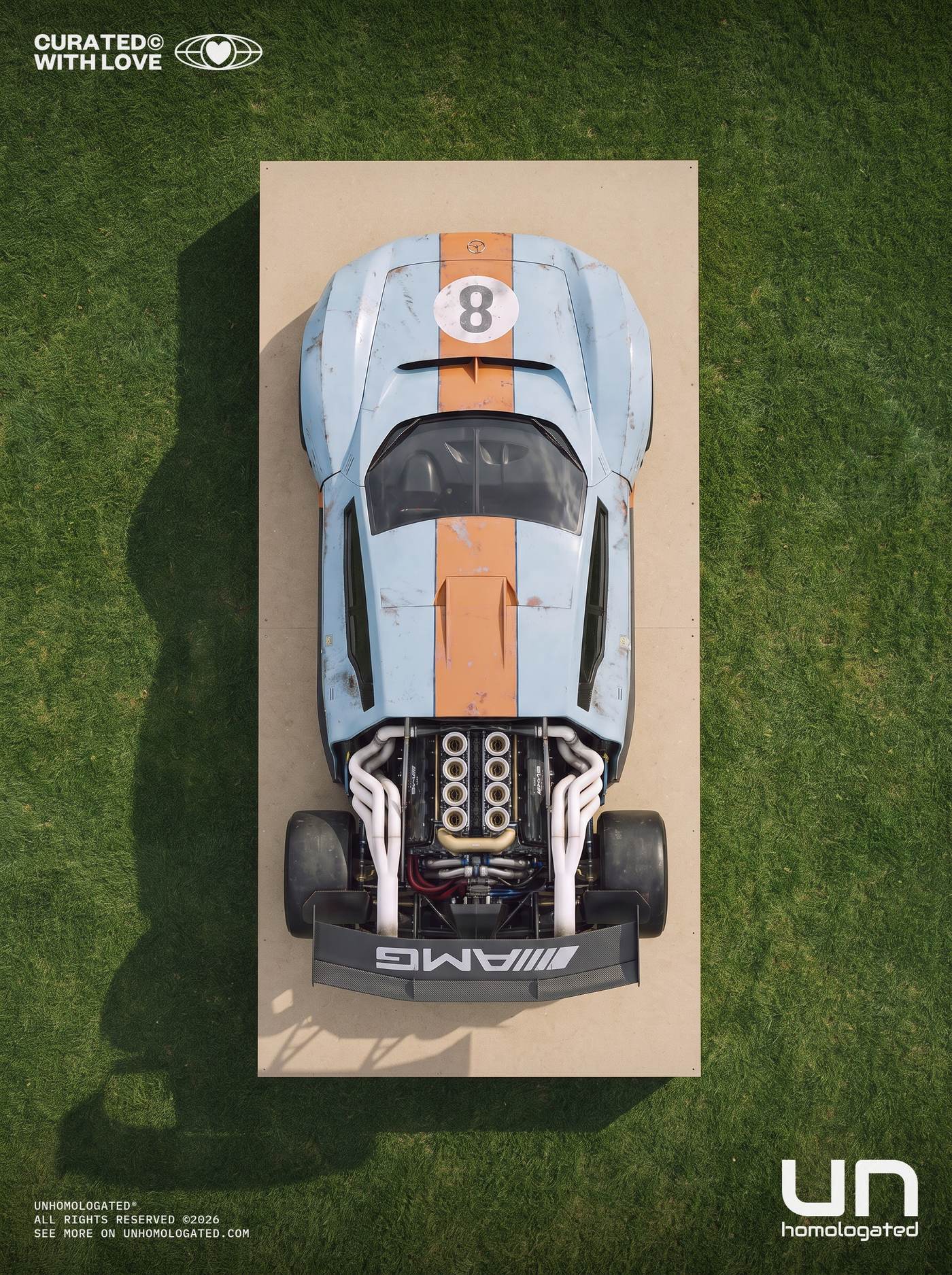 Mercedes C111 EVO plate, chantilly