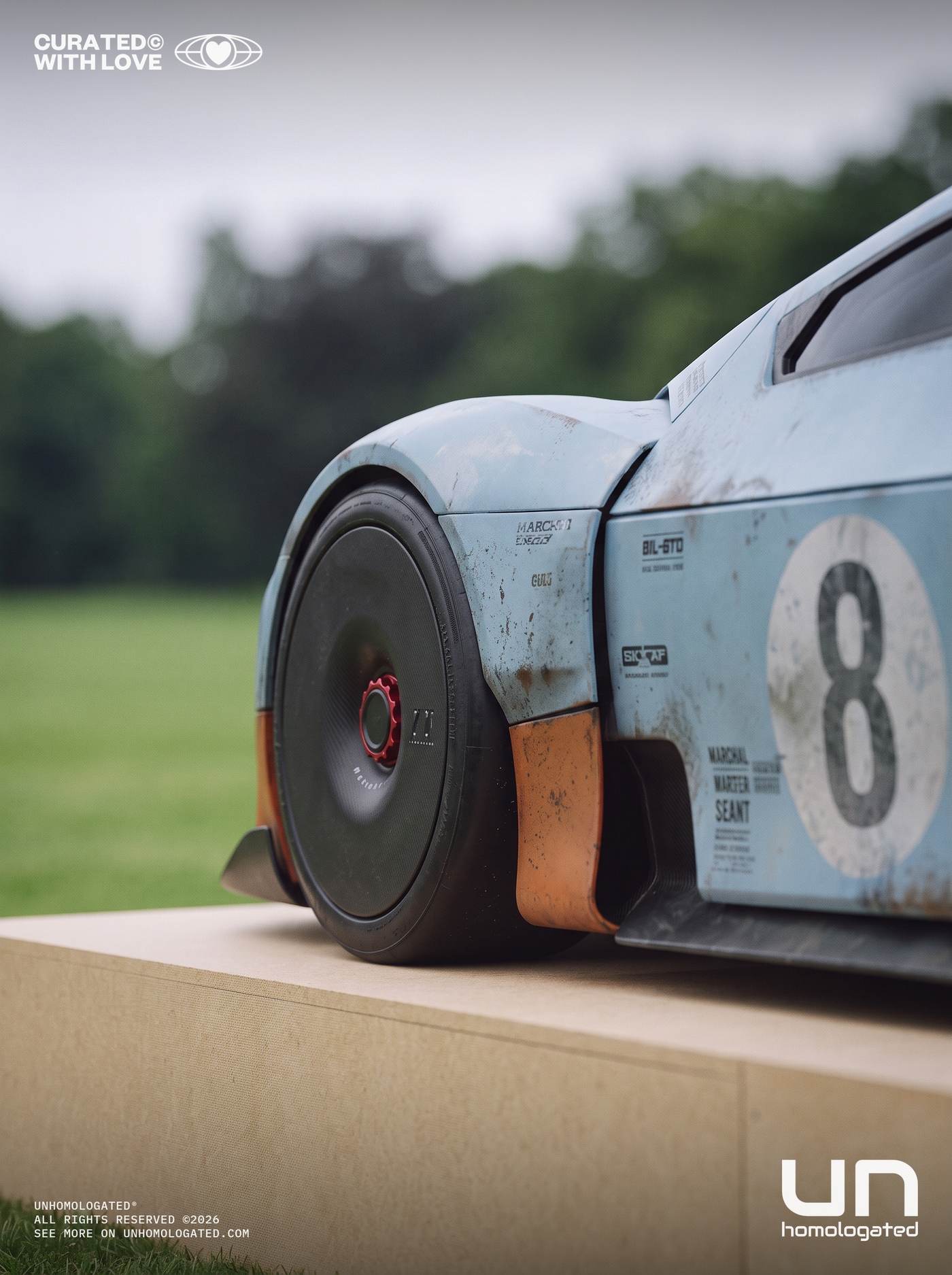 Mercedes C111 EVO plate, chantilly