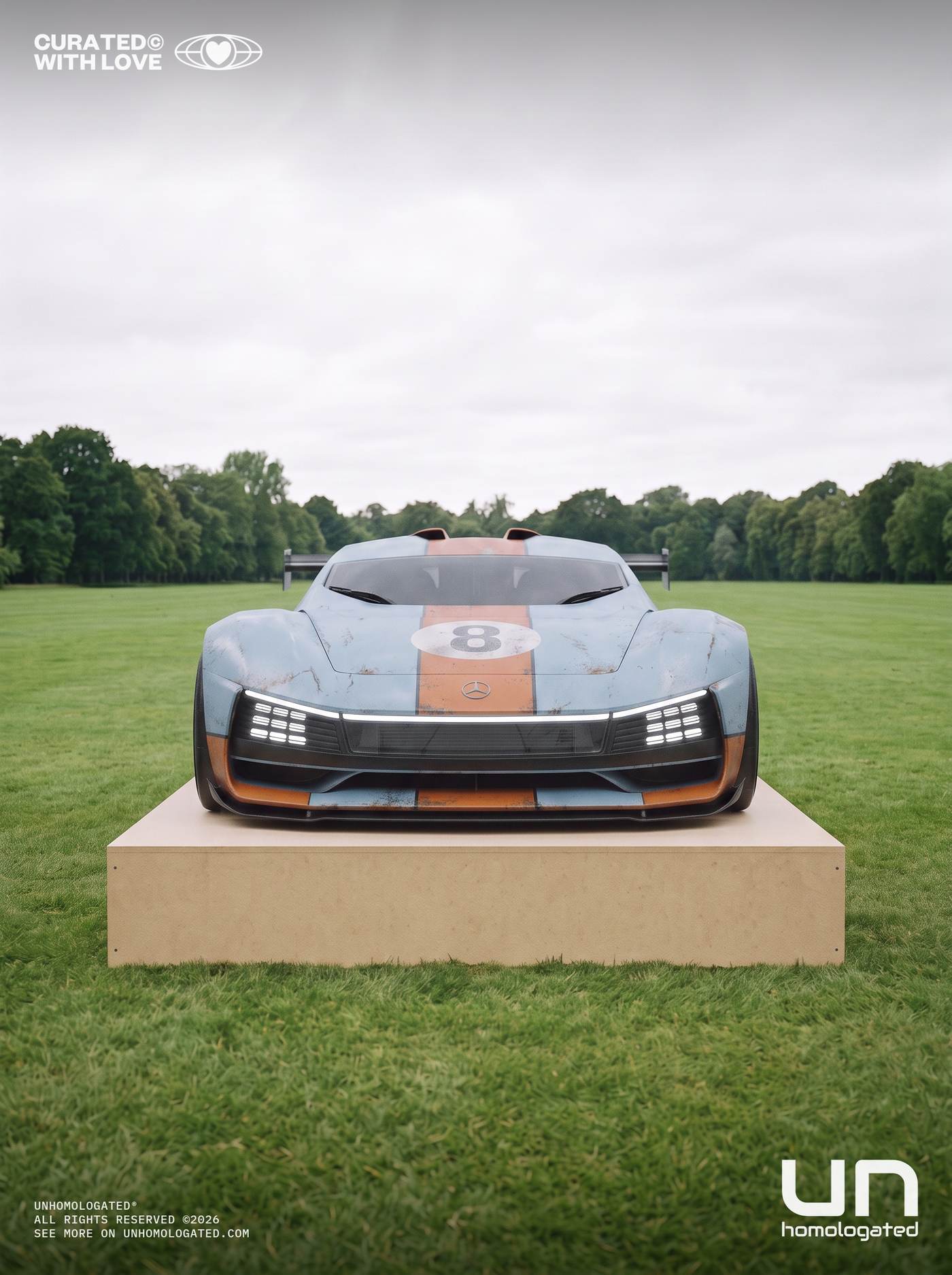 Mercedes C111 EVO plate, chantilly