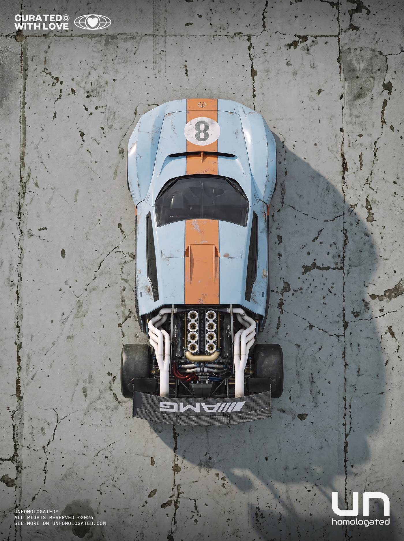 Mercedes C111 EVO plate, testhalle