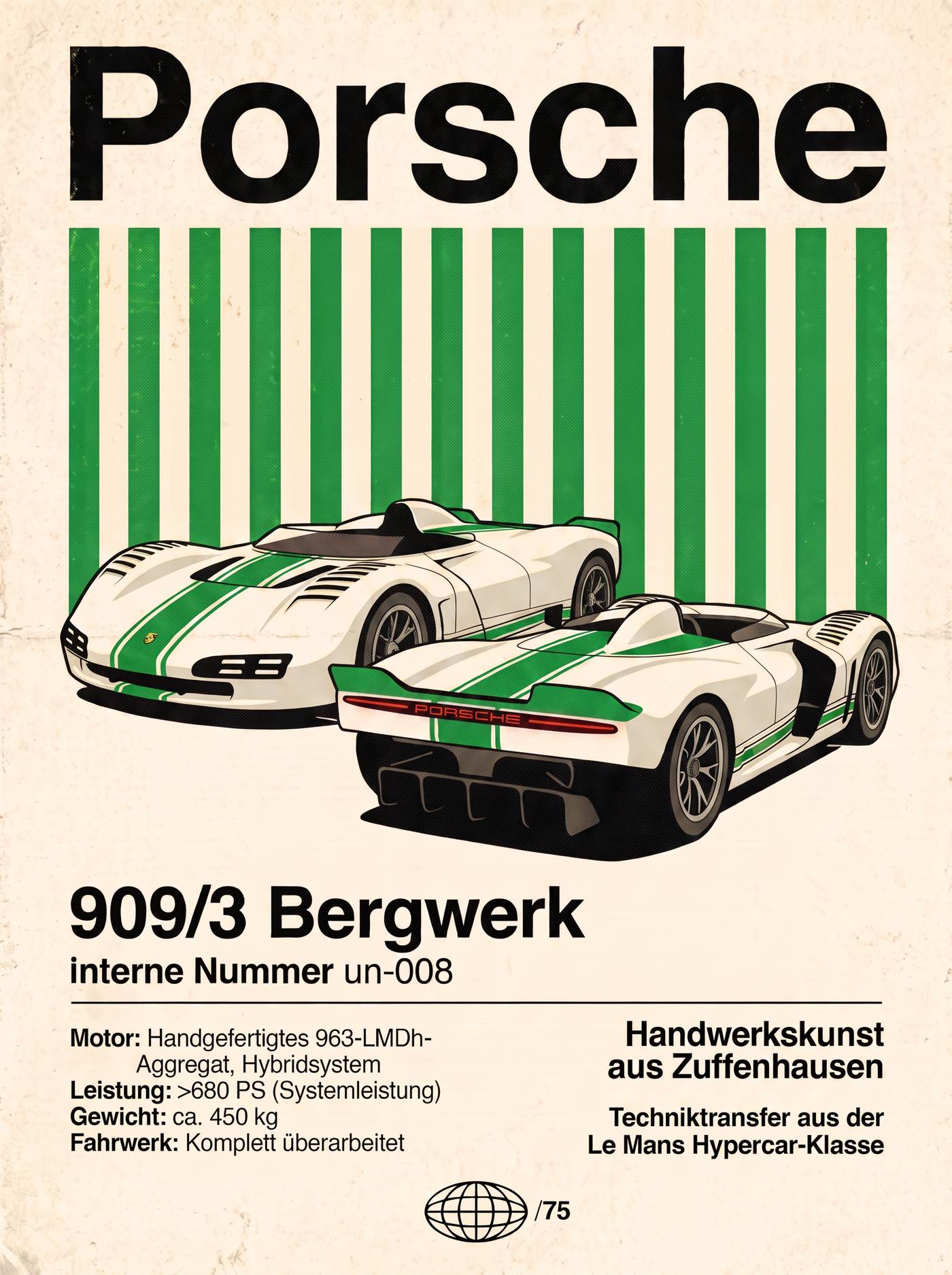 Porsche 909 plate, 909 P7