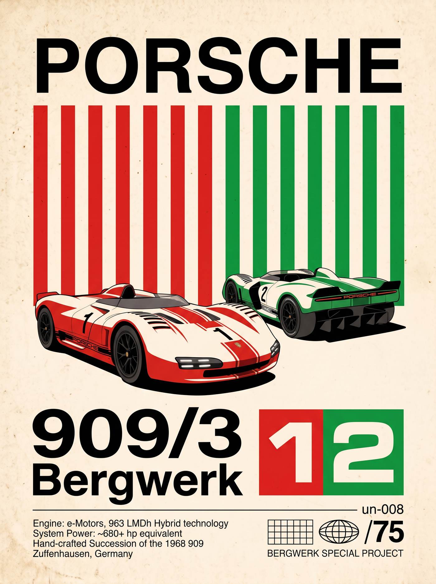 Porsche 909 plate, 909 P6