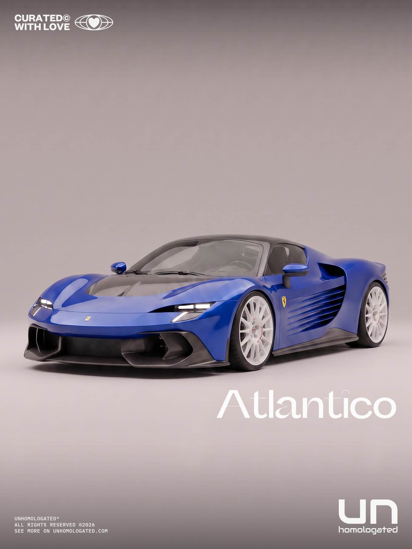 Ferrari 348 plate, 348c 07 atlantico 3x4